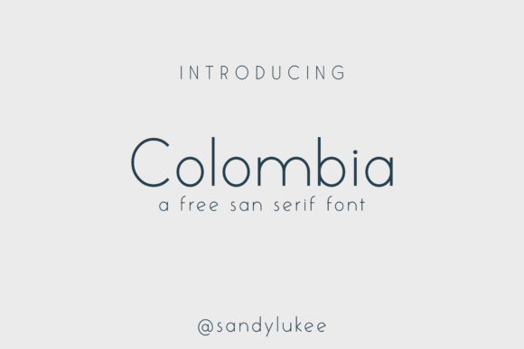 Colombia Font for Crafters and Sellers