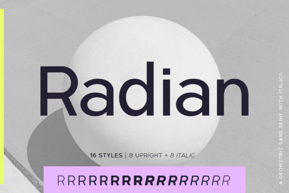 Radian Font: Clean Sans Serif for Makers